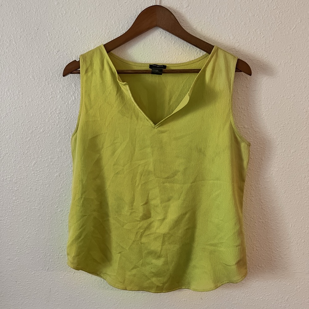 Lime green Ann Taylor blouse.